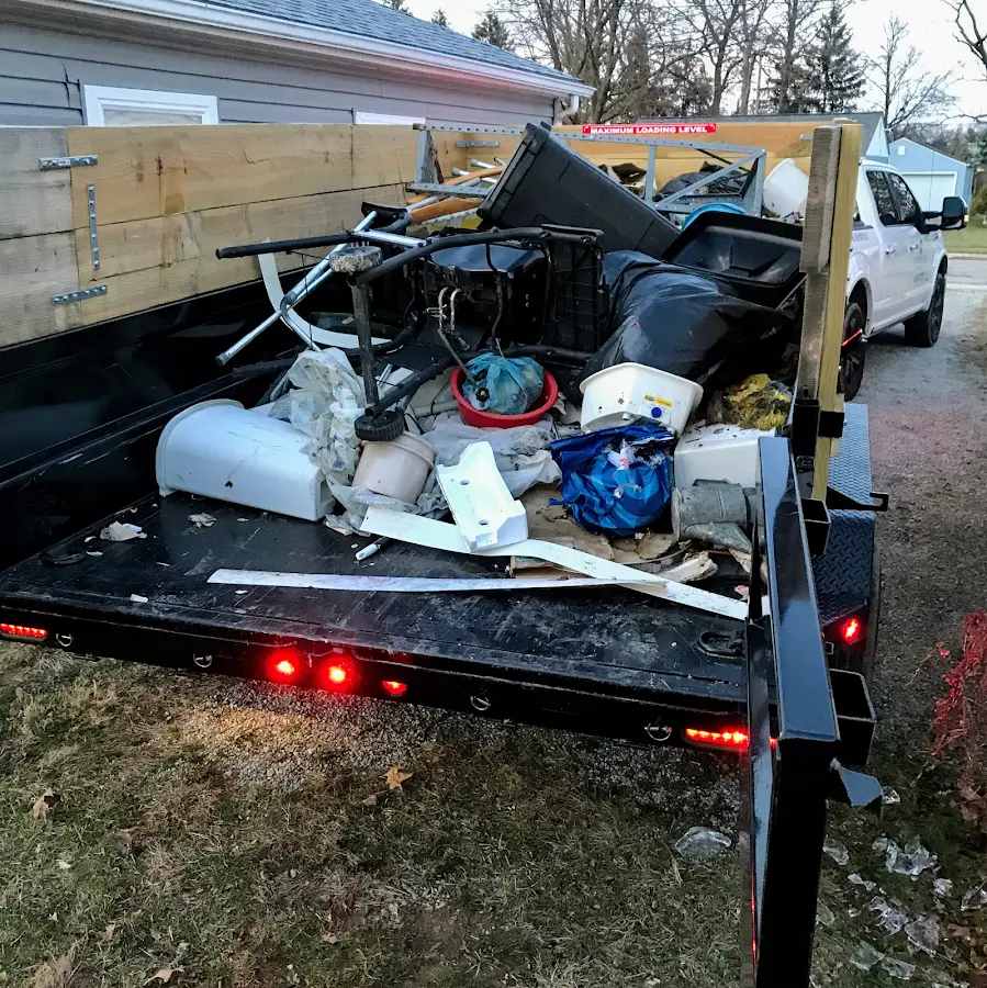 Roll-off dumpster delivered to a residential driveway in Charlotte
